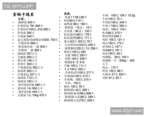 食物能量指南:掌握卡路里,健康生活